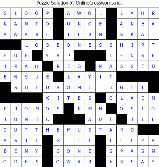 Solution for Crossword Puzzle #4058