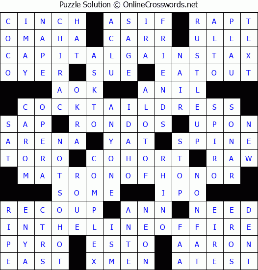 Solution for Crossword Puzzle #4066