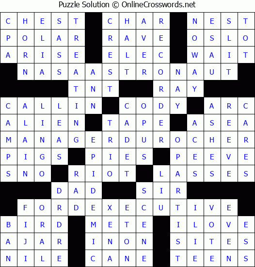 Solution for Crossword Puzzle #4069