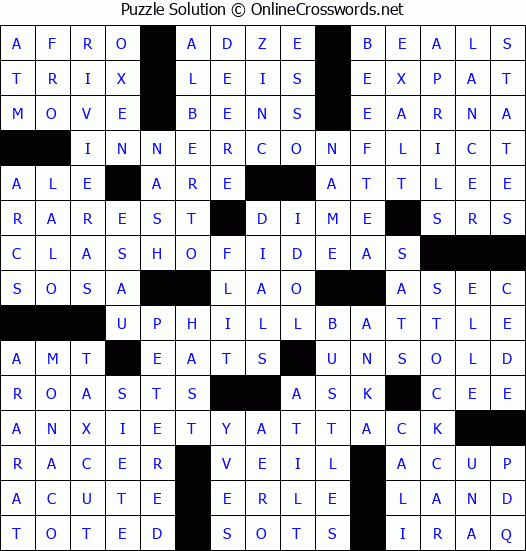 Solution for Crossword Puzzle #4072
