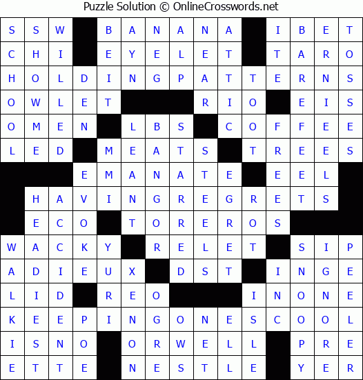 Solution for Crossword Puzzle #4075