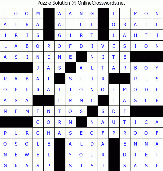 Solution for Crossword Puzzle #4083