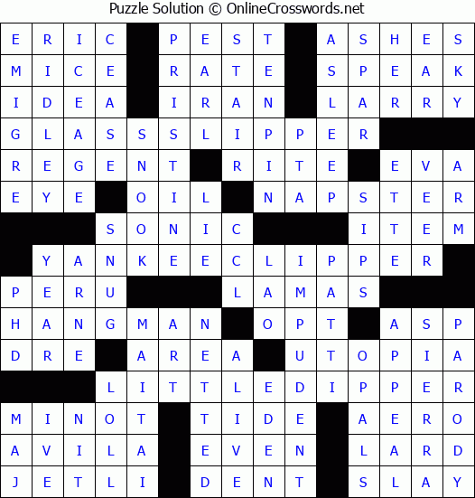 Solution for Crossword Puzzle #4093