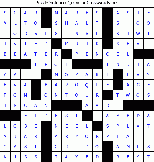 Solution for Crossword Puzzle #4226