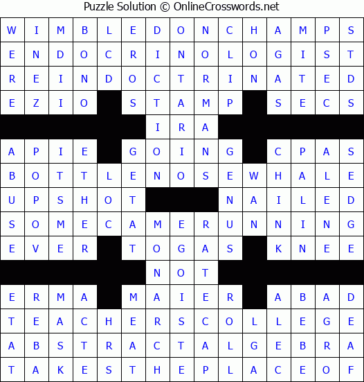 Solution for Crossword Puzzle #4248