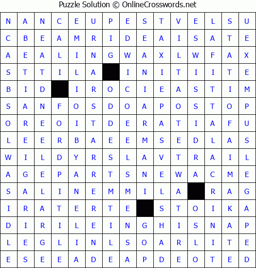 Solution for Crossword Puzzle #4349