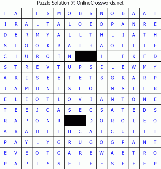 Solution for Crossword Puzzle #4351