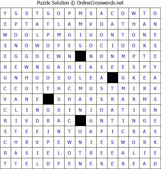 Solution for Crossword Puzzle #4359