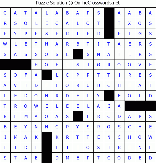 Solution for Crossword Puzzle #4374
