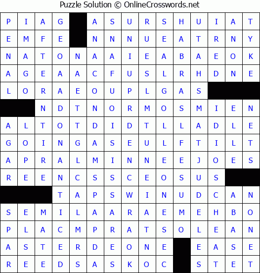 Solution for Crossword Puzzle #4428
