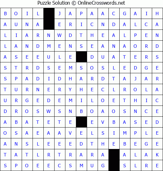 Solution for Crossword Puzzle #4448