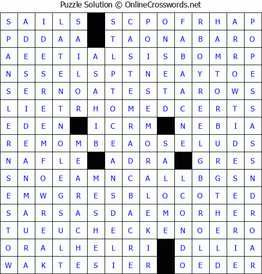 Solution for Crossword Puzzle #4459