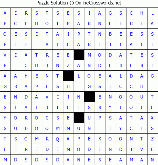 Solution for Crossword Puzzle #4460