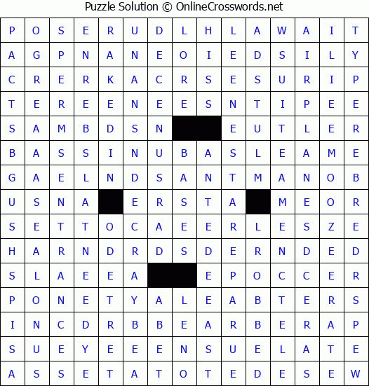 Solution for Crossword Puzzle #4472