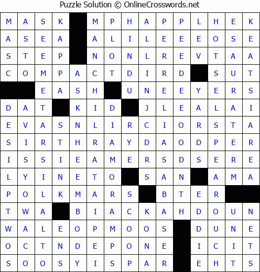 Solution for Crossword Puzzle #4473