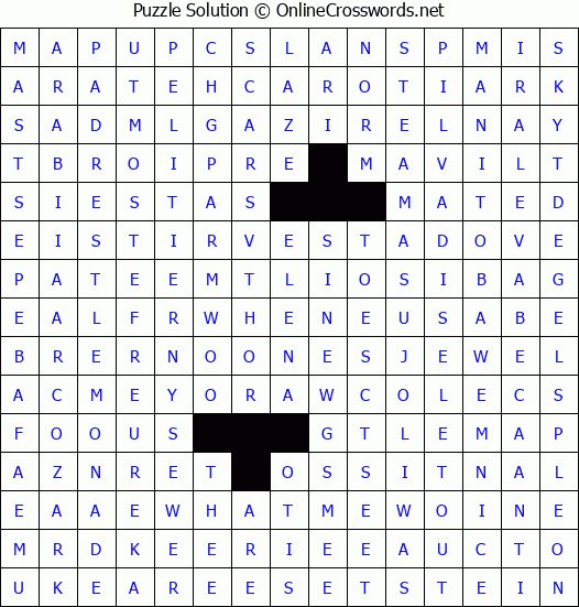 Solution for Crossword Puzzle #4477