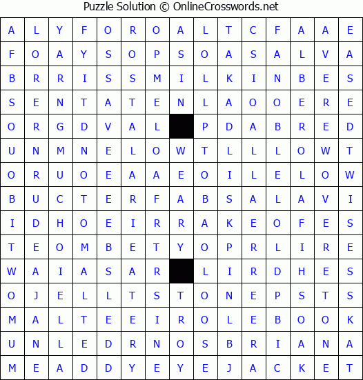 Solution for Crossword Puzzle #4479
