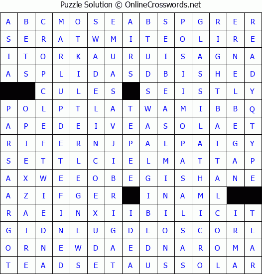 Solution for Crossword Puzzle #4510