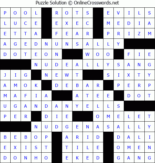 Solution for Crossword Puzzle #4528