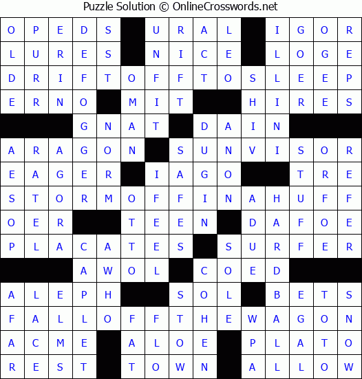 Solution for Crossword Puzzle #4545