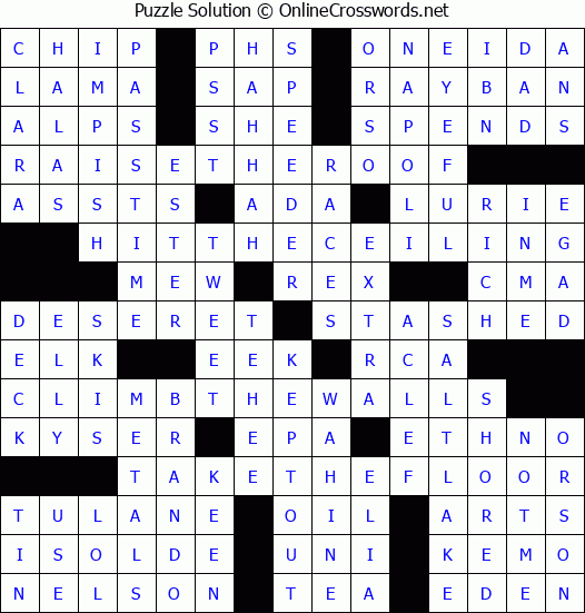 Solution for Crossword Puzzle #4546