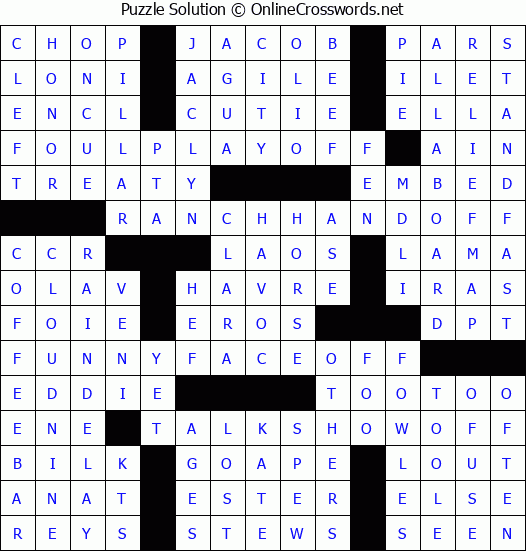 Solution for Crossword Puzzle #4555