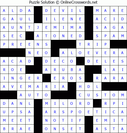 Solution for Crossword Puzzle #4563