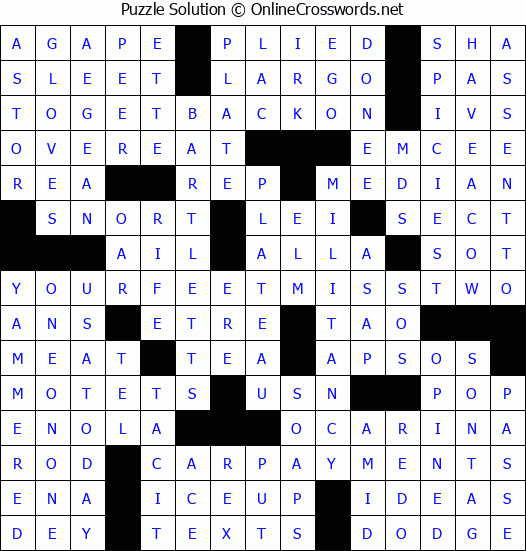 Solution for Crossword Puzzle #4618