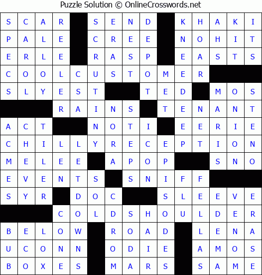 Solution for Crossword Puzzle #4626
