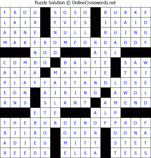 Solution for Crossword Puzzle #4628