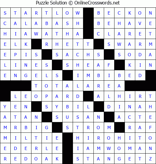 Solution for Crossword Puzzle #4647