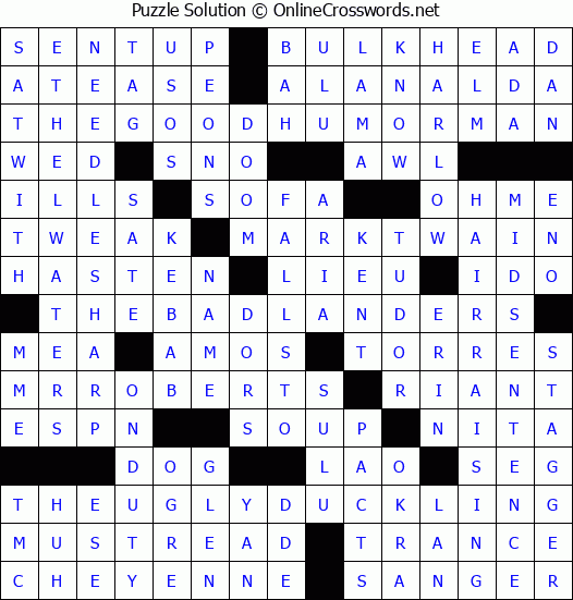 Solution for Crossword Puzzle #4656