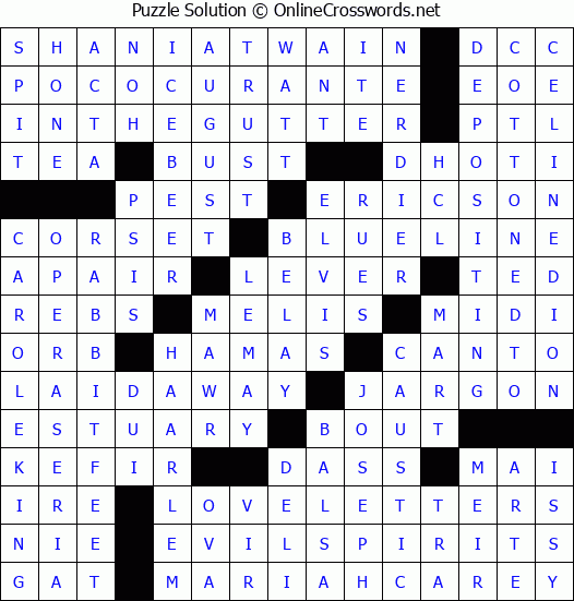 Solution for Crossword Puzzle #4661