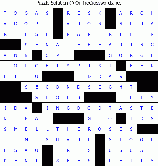 Solution for Crossword Puzzle #4683