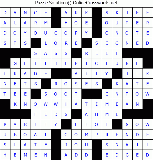Solution for Crossword Puzzle #4737