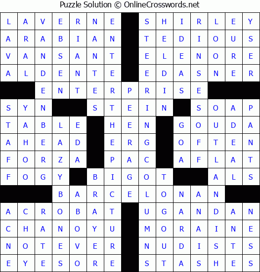 Solution for Crossword Puzzle #4738