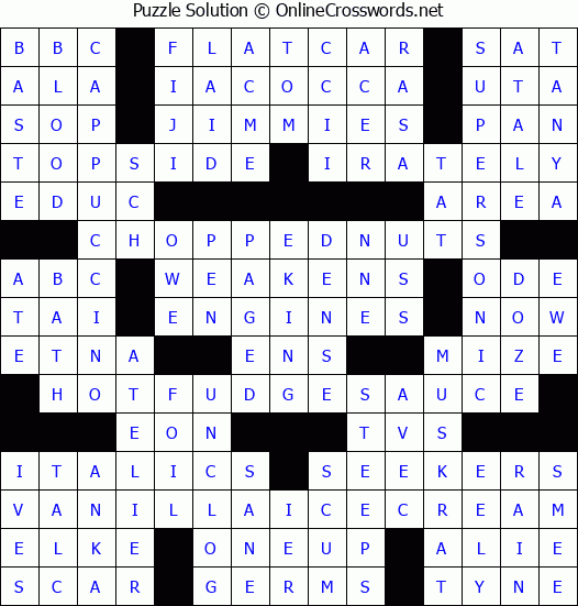Solution for Crossword Puzzle #4742