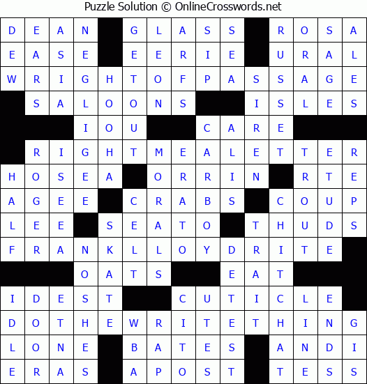 Solution for Crossword Puzzle #4744