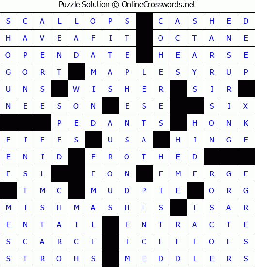 Solution for Crossword Puzzle #4745