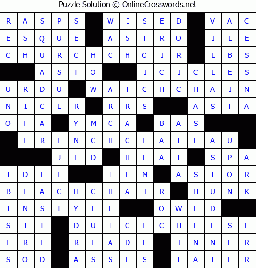 Solution for Crossword Puzzle #4746