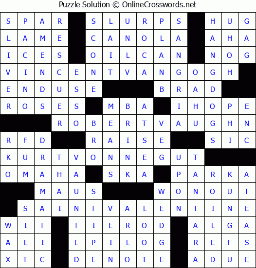 Solution for Crossword Puzzle #4747