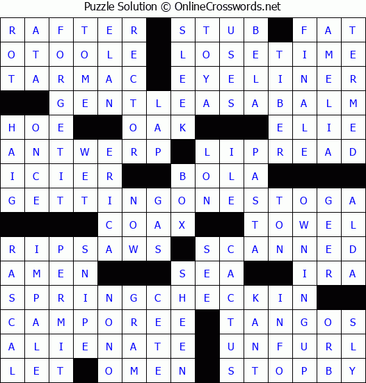 Solution for Crossword Puzzle #4748