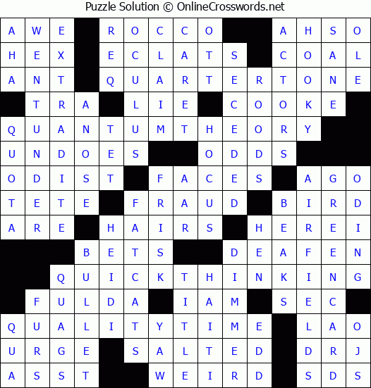 Solution for Crossword Puzzle #4761