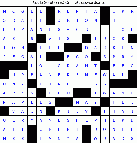 Solution for Crossword Puzzle #4763