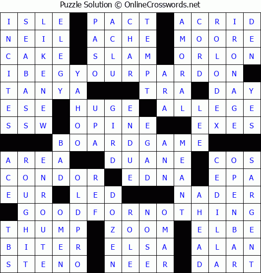 Solution for Crossword Puzzle #4774