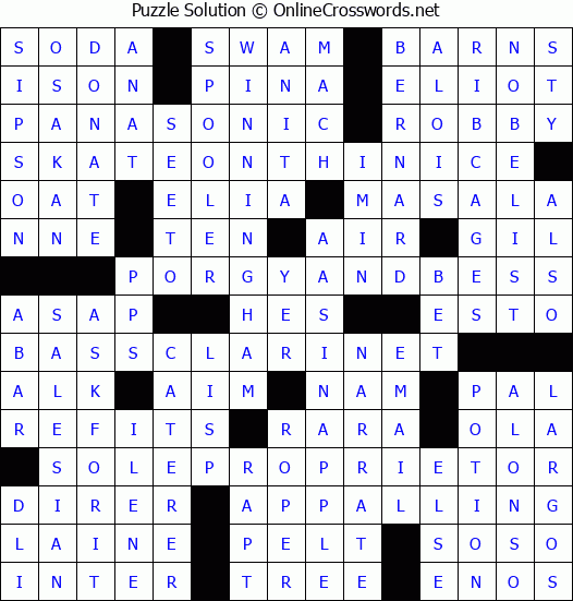 Solution for Crossword Puzzle #4795
