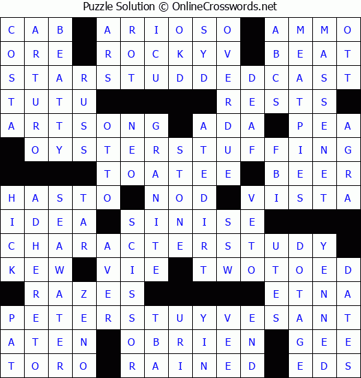 Solution for Crossword Puzzle #4830