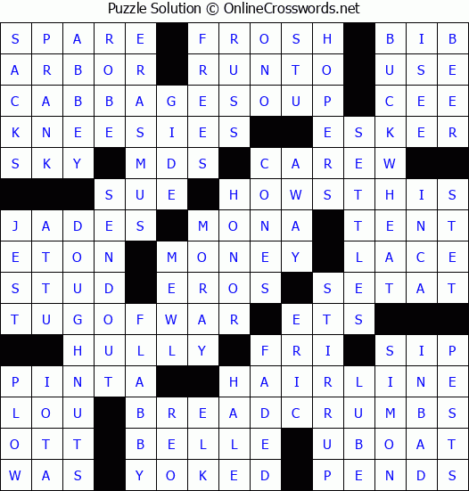 Solution for Crossword Puzzle #4831