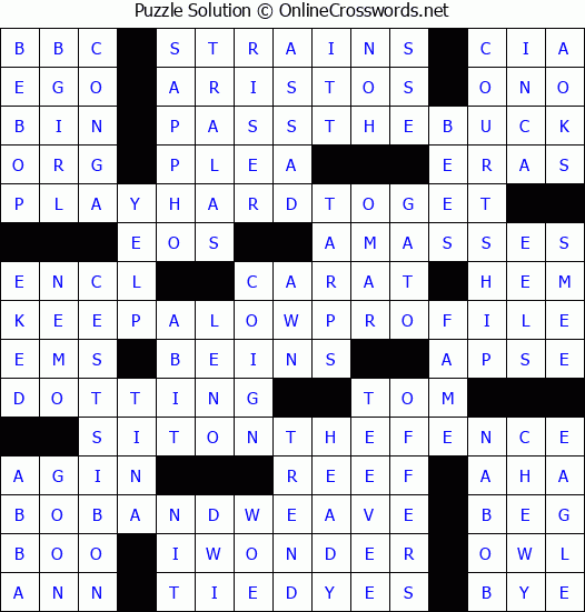 Solution for Crossword Puzzle #4839