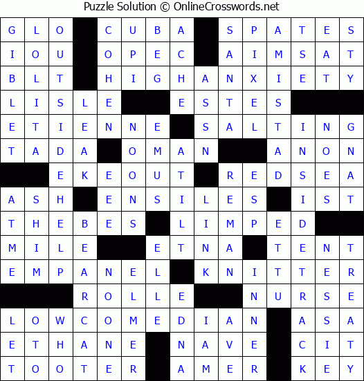 Solution for Crossword Puzzle #4844
